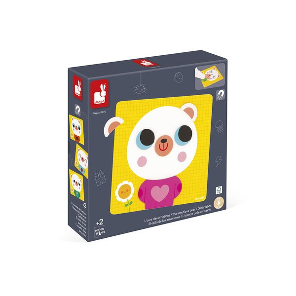 MIŚ drewniana układanka magnetyczna Emocje