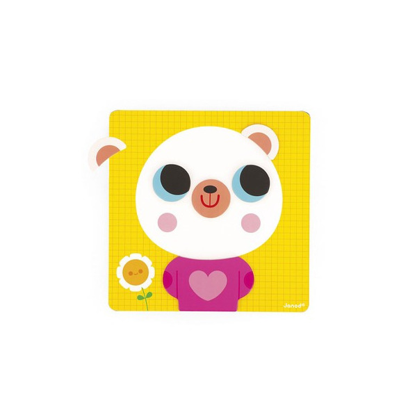 MIŚ drewniana układanka magnetyczna Emocje