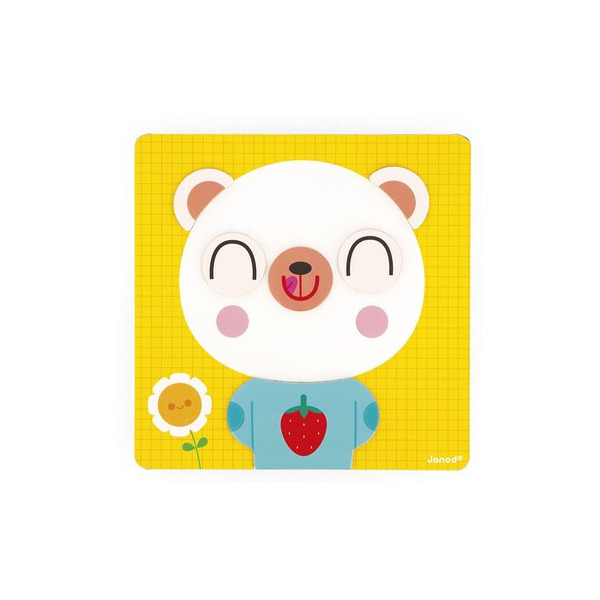 MIŚ drewniana układanka magnetyczna Emocje