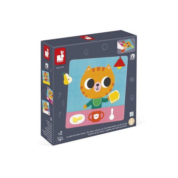 KOT drewniana układanka magnetyczna Plan Dnia