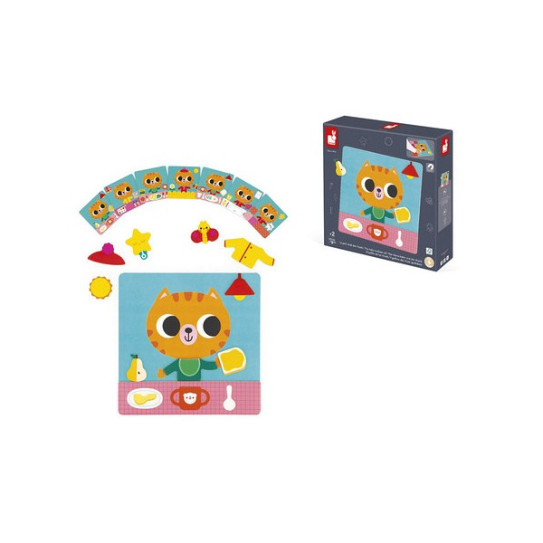 KOT drewniana układanka magnetyczna Plan Dnia