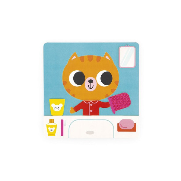 KOT drewniana układanka magnetyczna Plan Dnia