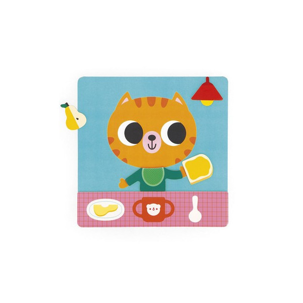 KOT drewniana układanka magnetyczna Plan Dnia