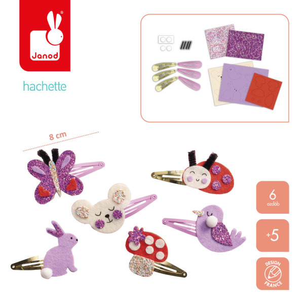 OGRÓD zestaw kreatywny do tworzenia biżuterii Brokatowe spinki do włosów Art&Craft