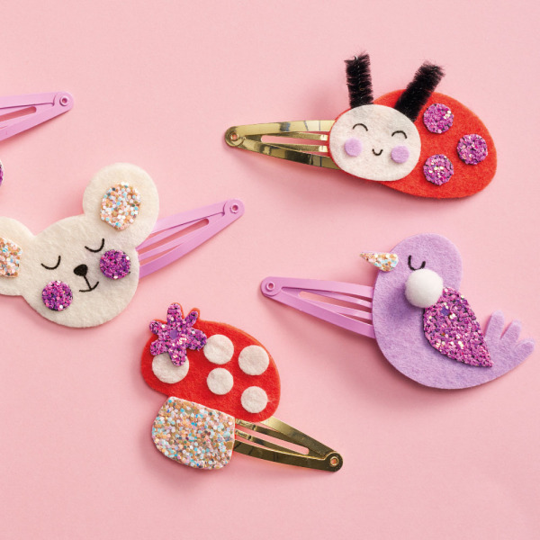 OGRÓD zestaw kreatywny do tworzenia biżuterii Brokatowe spinki do włosów Art&Craft