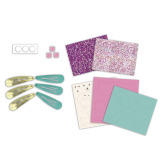 PIESKI I KOTKI zestaw kreatywny do tworzenia biżuterii Brokatowe spinki do włosów Art&Craft