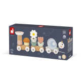 ŚLIMAK magnetyczny pociąg z klockami i grzechotką do ciągnięcia drewniany 14 el. Sweet Cocoon