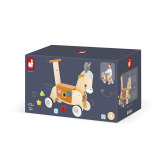 OSIOŁEK drewniany jeździk i pchacz 2w1 z sorterem kształtów