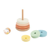 GNIAZDKO drewniana piramidka układanka 8 el. Pure