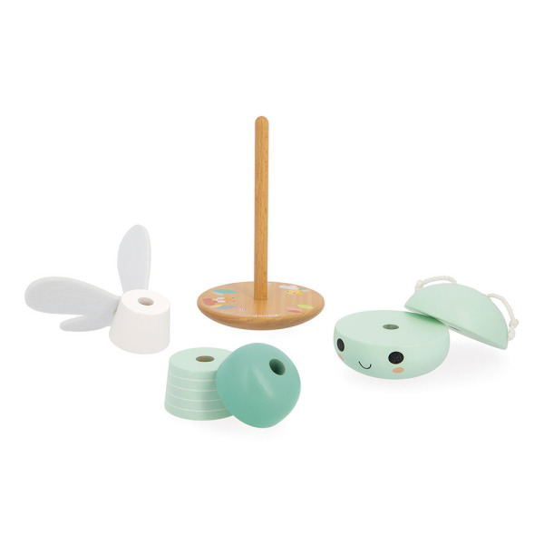 WAŻKA drewniana piramidka układanka 6 el. Pure