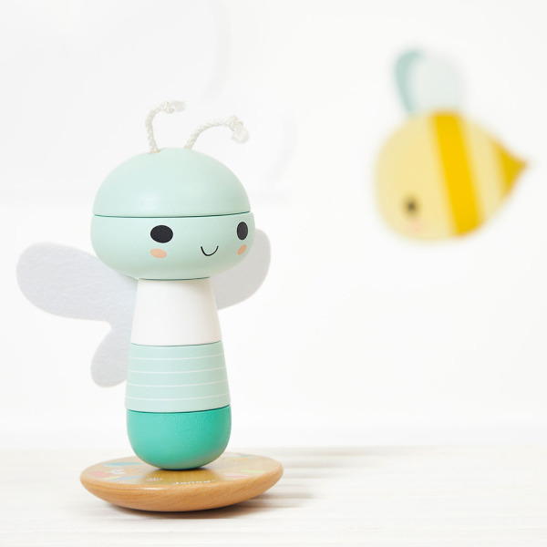 WAŻKA drewniana piramidka układanka 6 el. Pure