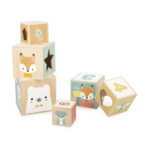 PIRAMIDA ZE ZWIERZĄTKAMI wieża drewniana układanka 6 el. Pure