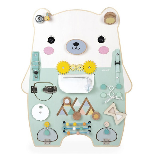 MIŚ duża drewniana tablica manipulacyjna 20 aktywności Pure