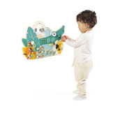 KROKODYL duża drewniana tablica manipulacyjna 14 aktywności Tropik