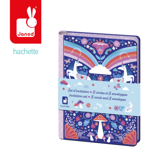 JEDNOROŻCE zestaw zaproszeń papeteria Kraina Snów