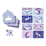 JEDNOROŻCE zestaw zaproszeń papeteria Kraina Snów