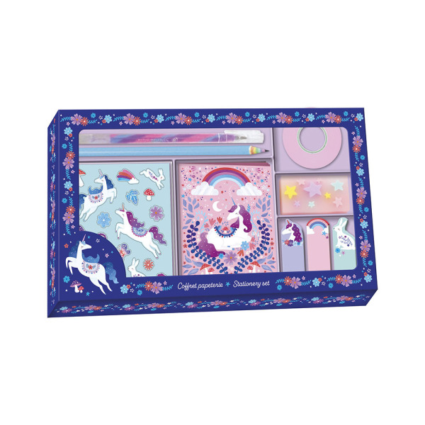 JEDNOROŻCE zestaw piśmienniczy z notesikami 11 el. Kraina Snów