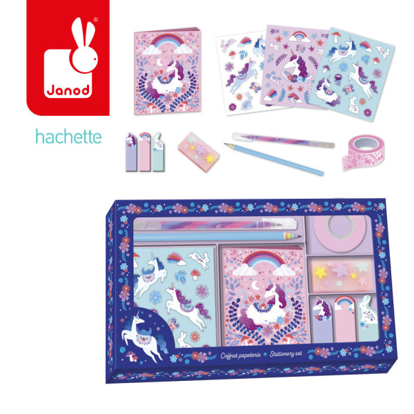JEDNOROŻCE zestaw piśmienniczy z notesikami 11 el. Kraina Snów