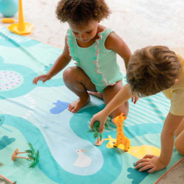 DWUSTRONNY RĘCZNIK PLAŻOWY PlayTowels XL 180 x 180 cm Safari