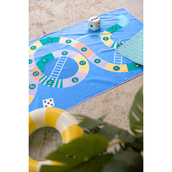 DWUSTRONNY RĘCZNIK PLAŻOWY PlayTowels M 140 x 70 cm Snakes & Ladders