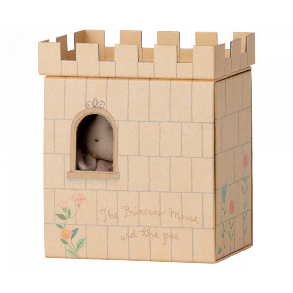 KSIĘŻNICZKA NA ZIARNKU GROCHU myszka przytulanka 13 cm