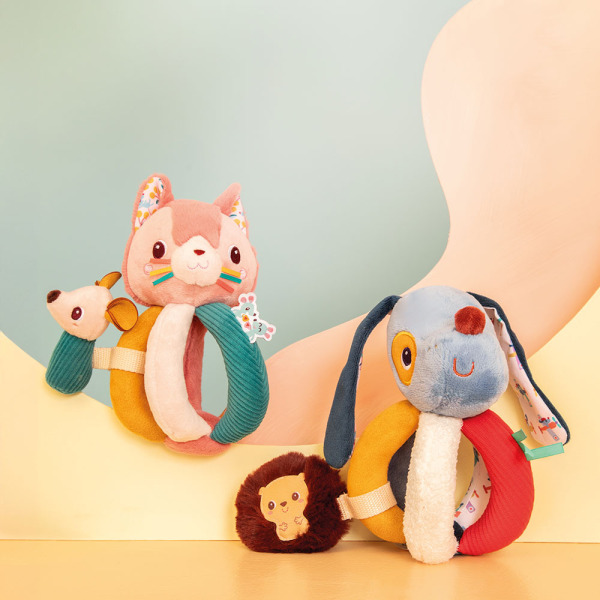 PIESEK JULES grzechotka z uchwytami