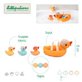 ZESTAW KACZUSZEK kaczka i 3 magnetyczne kaczątka neoprenowa zabawka do kąpieli