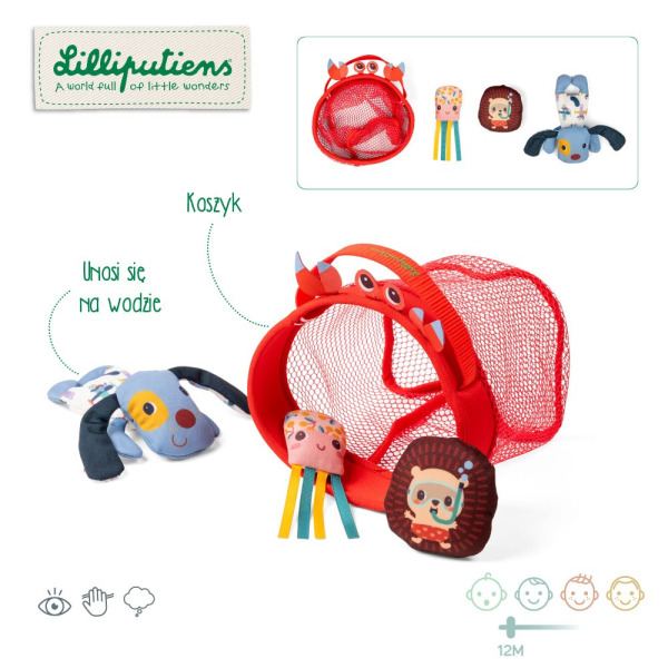 PIESEK JULES sieć rybacka zestaw zabawka do kąpieli