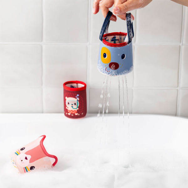 PIESEK JULES 3 kubeczki do zabawy w kąpieli