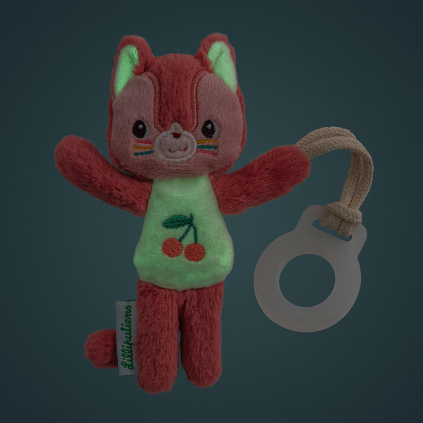 KOTKA JEANNE zawieszka do smoczka świecąca w ciemności nocny mini przyjaciel