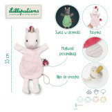 JEDNOROŻEC LENA płaska przytulanka komforter pacynka świecąca w ciemności