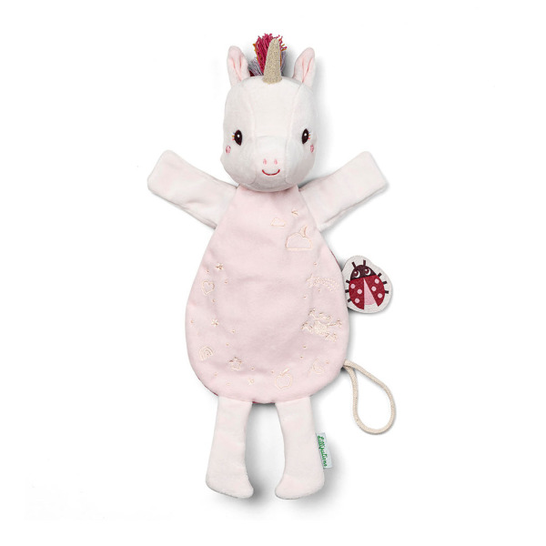 JEDNOROŻEC LENA płaska przytulanka komforter pacynka świecąca w ciemności