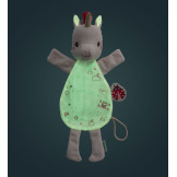 JEDNOROŻEC LENA płaska przytulanka komforter pacynka świecąca w ciemności