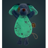 PIESEK JULES płaska przytulanka komforter pacynka świecąca w ciemności