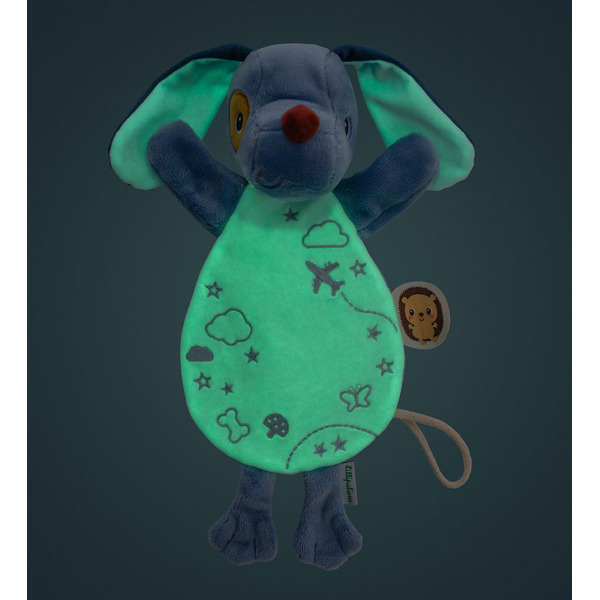 PIESEK JULES płaska przytulanka komforter pacynka świecąca w ciemności