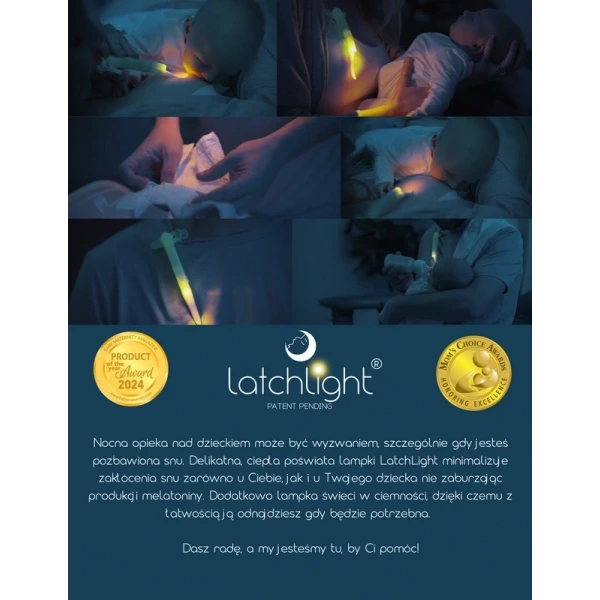 LatchLight innowacyjna niebudząca lampka nocna ułatwiająca karmienie i dbająca o zdrowy sen