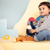 PIESEK JULES aktywizująca przytulanka wielofunkcyjna z akcesoriami