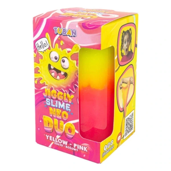 JIGGLY SLIME NEO DUO żółto-różowa masa 430g