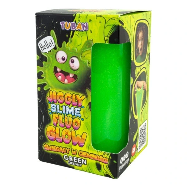 JIGGLY SLIME FLUO GLOW zielona masa świecąca w ciemności 430g
