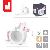 JEDNOROŻEC drewniana skarbonka