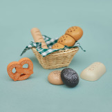 DREWNIANE PIECZYWO koszyk z akcesoriami 10 el.  Shiny Grandma 3+