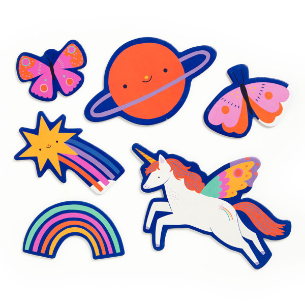 MAGICZNE JEDNOROŻCE tekturowe puzzle podłogowe z unikalnymi kształtami 25 el. 3+