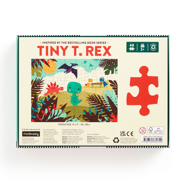 TINY T-REX tekturowe puzzle Dinozaury 48 el. 3+