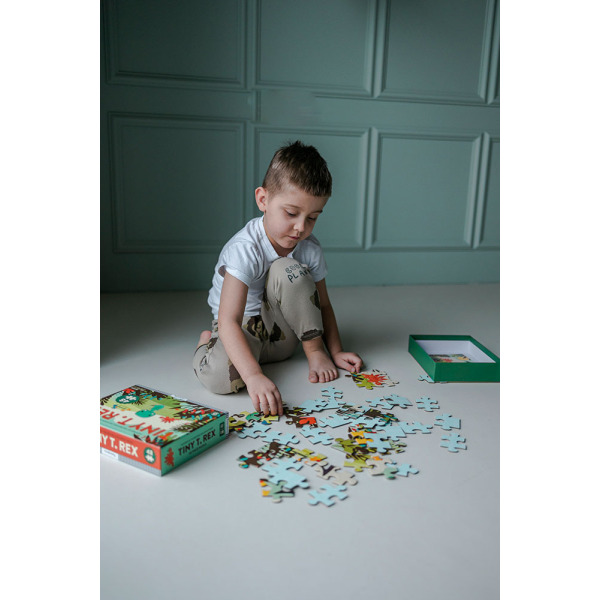 TINY T-REX tekturowe puzzle Dinozaury 48 el. 3+