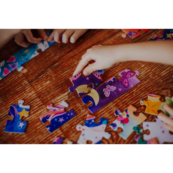 MAGICZNE JEDNOROŻCE tekturowe puzzle 100 el. 5+