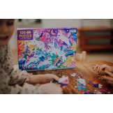 MAGICZNE JEDNOROŻCE tekturowe puzzle 100 el. 5+