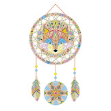 ŚWIECĄCY ŁAPACZ SNÓW zestaw kreatywny Przeplatanka 3D String art Janod 8+