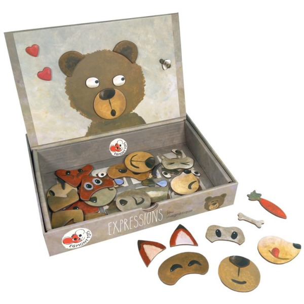 EMOCJE - EKSPRESJE układanka magnetyczna Zwierzątka 4+