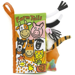 FARMA materiałowa książeczka aktywizująca z ogonkami