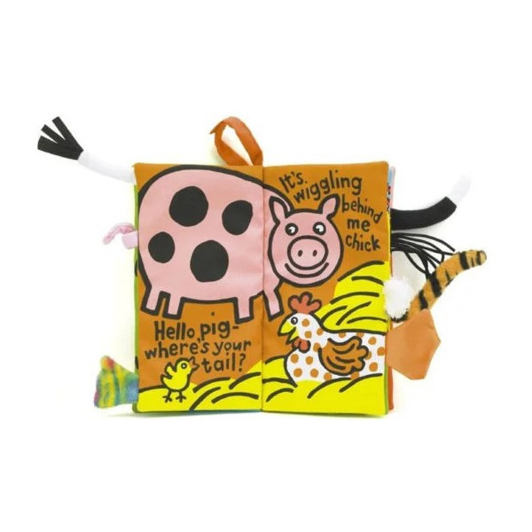 FARMA materiałowa książeczka aktywizująca z ogonkami